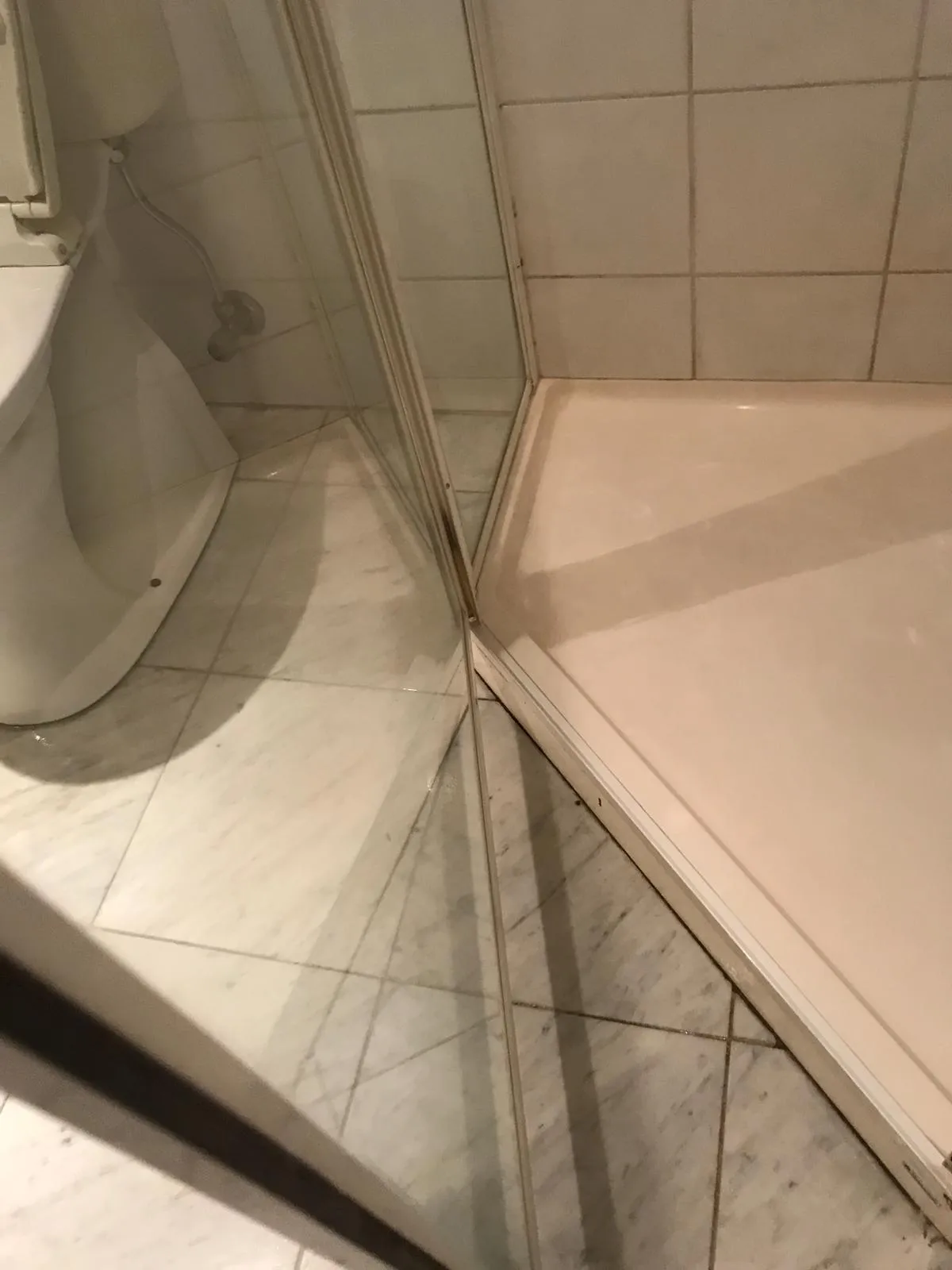 Shower screen after cleaning