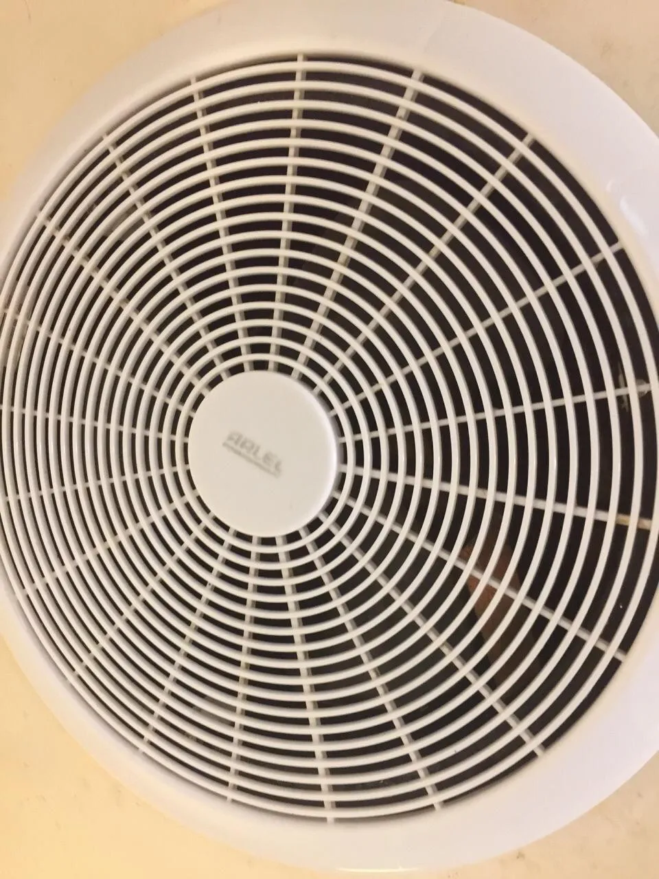 Exhaust fan cover after cleaning