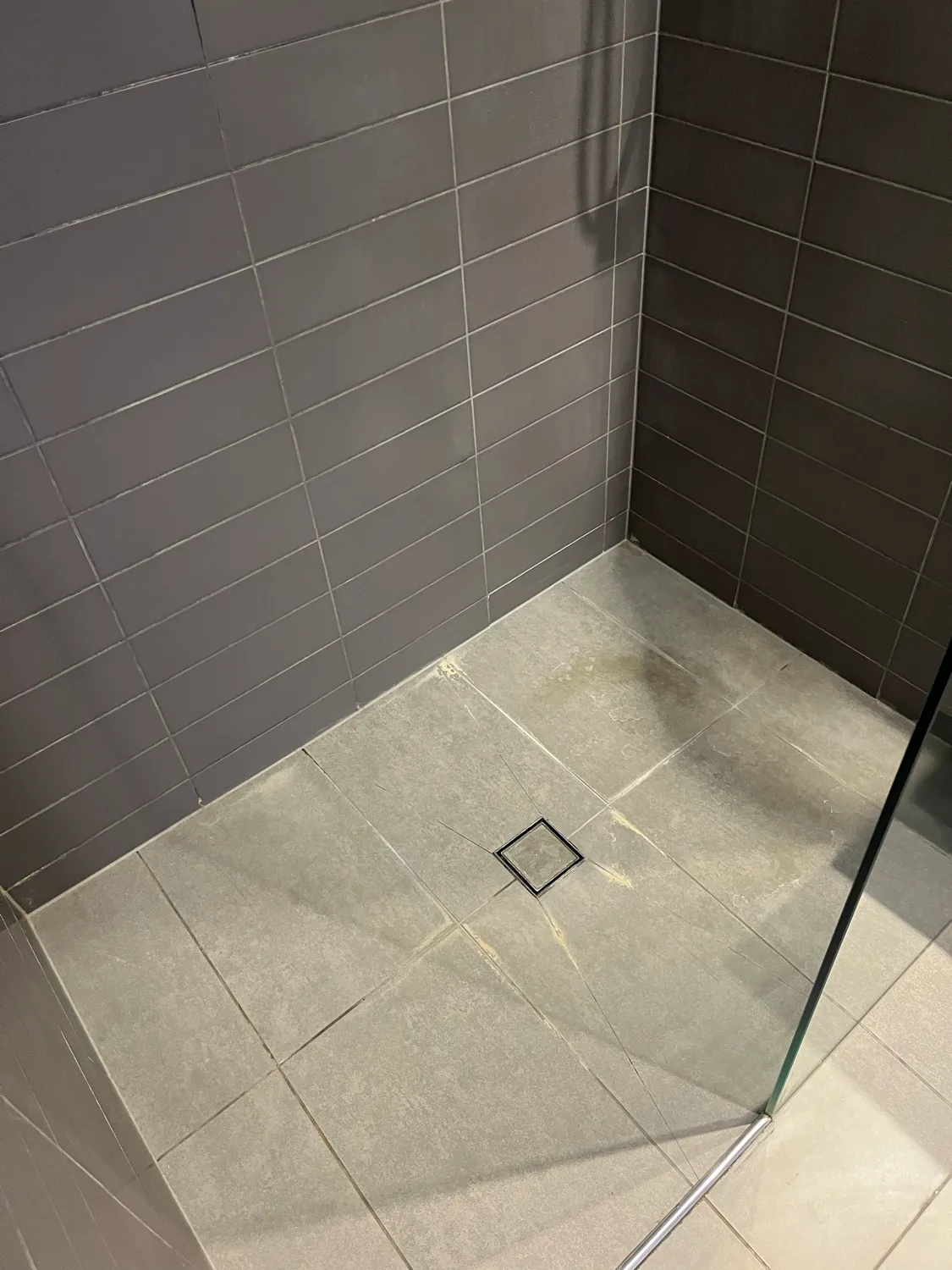 Shower tiles after cleaning