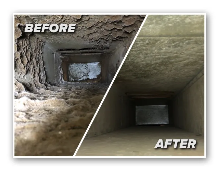 HVAC Cleaning Before and After