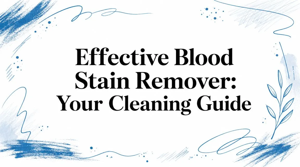 Effective Blood Stain Remover: Your Cleaning Guide