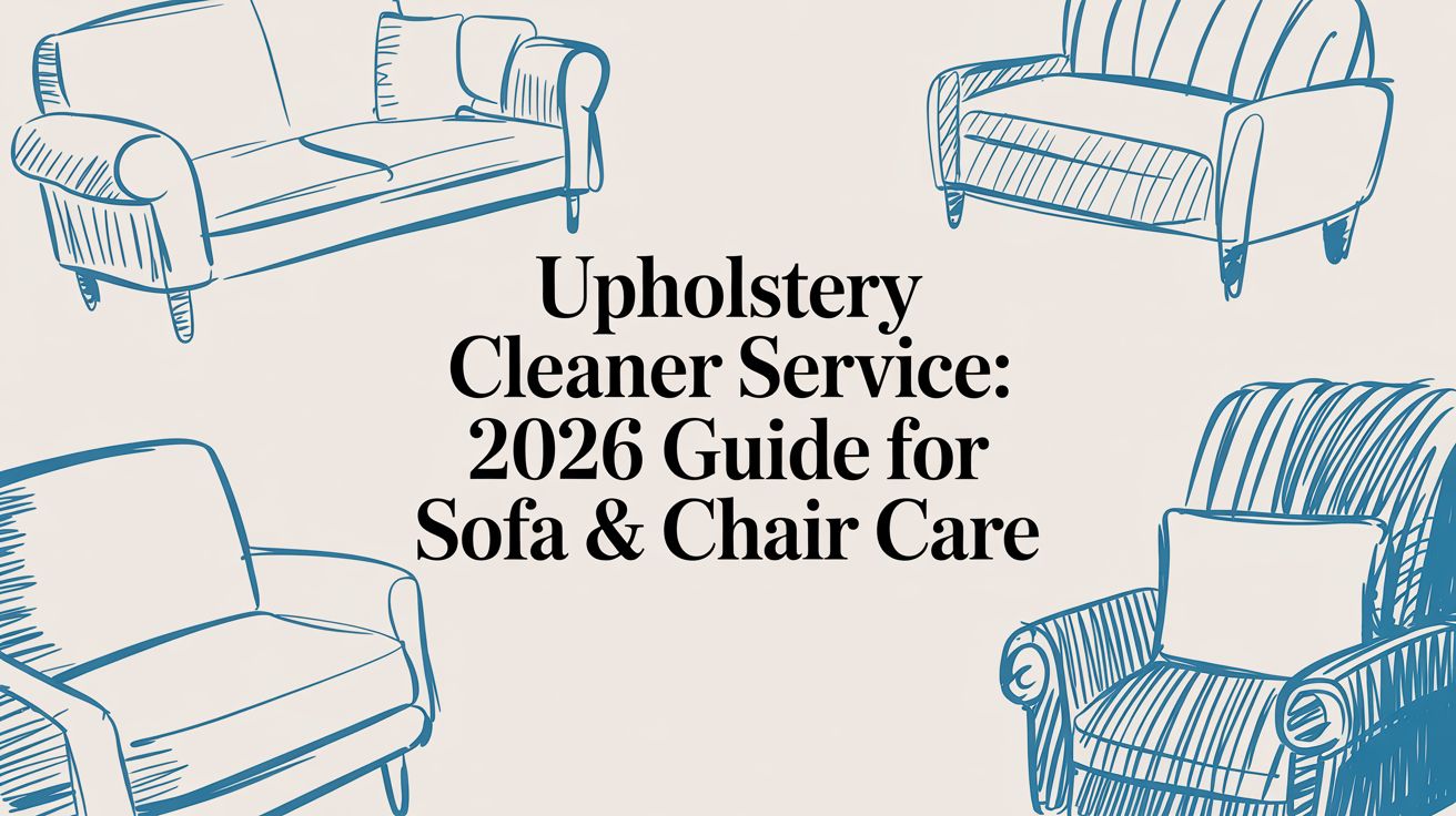 Upholstery Cleaner Service: 2026 Guide for Sofa & Chair Care