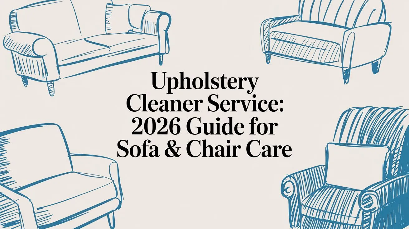 Upholstery Cleaner Service: 2026 Guide for Sofa & Chair Care