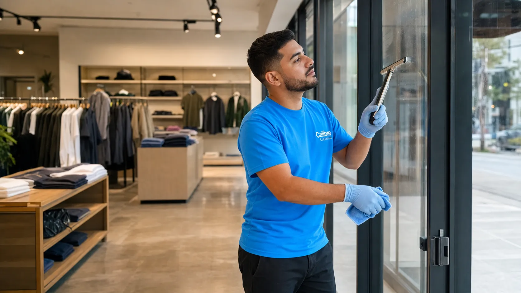 Retail store shop floor and fitting rooms cleaned to impress customers