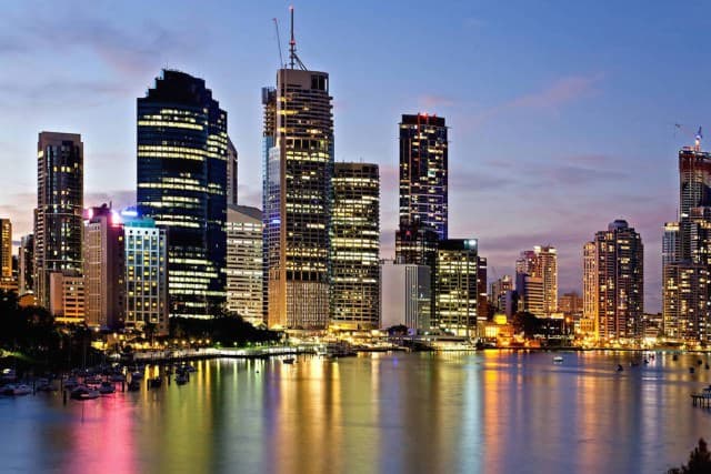 Brisbane City skyline at night